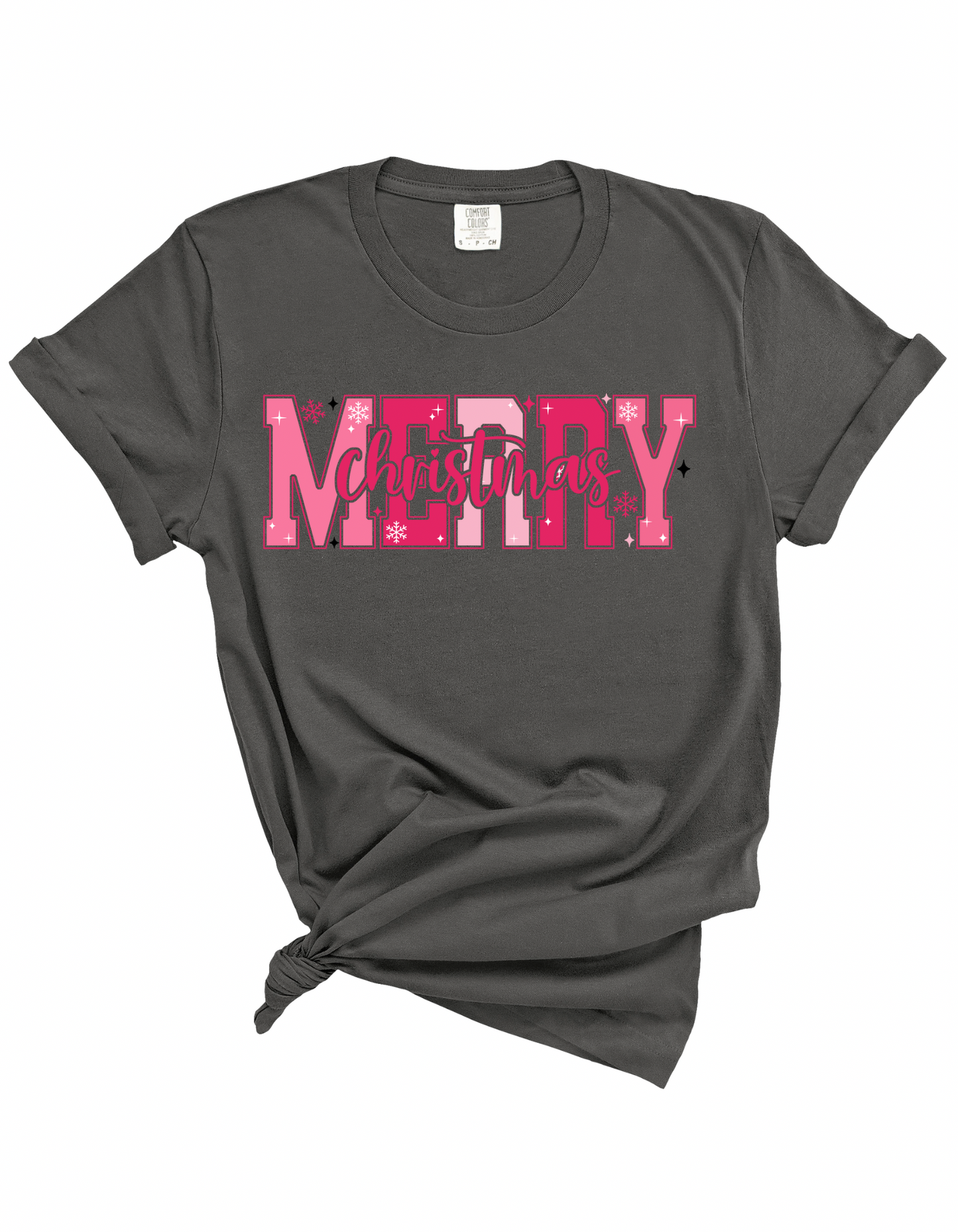 Pink Merry Christmas Tee