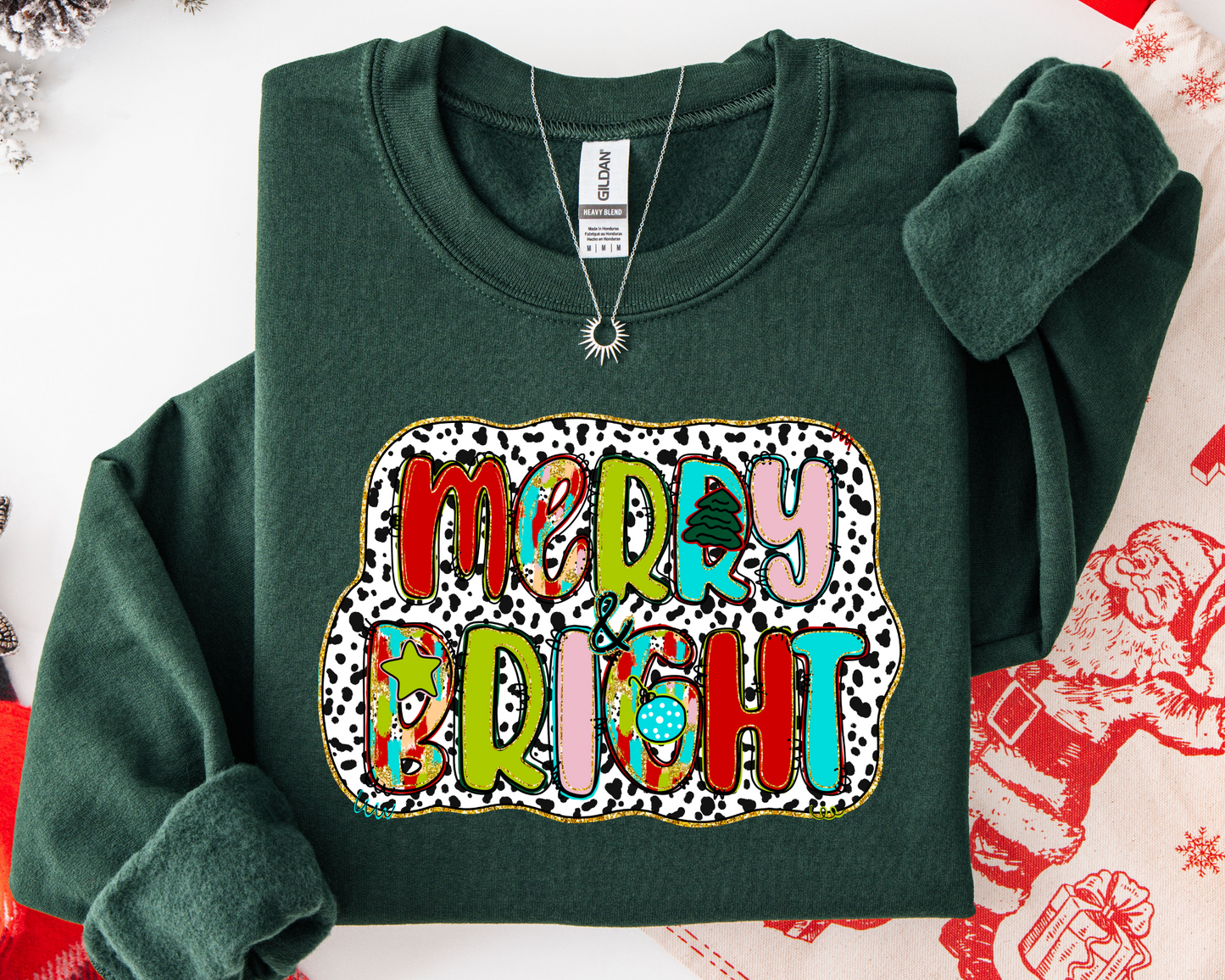 Spotted Merry & Bright Sweatshirt