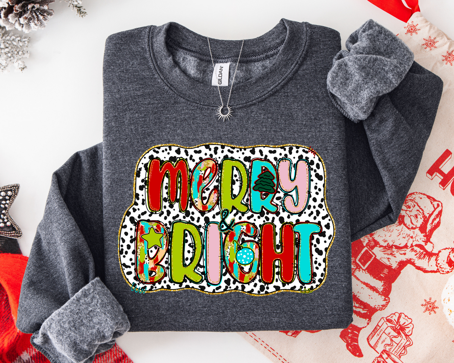 Spotted Merry & Bright Sweatshirt