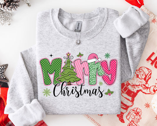 Checkered Merry Christmas Sweatshirt