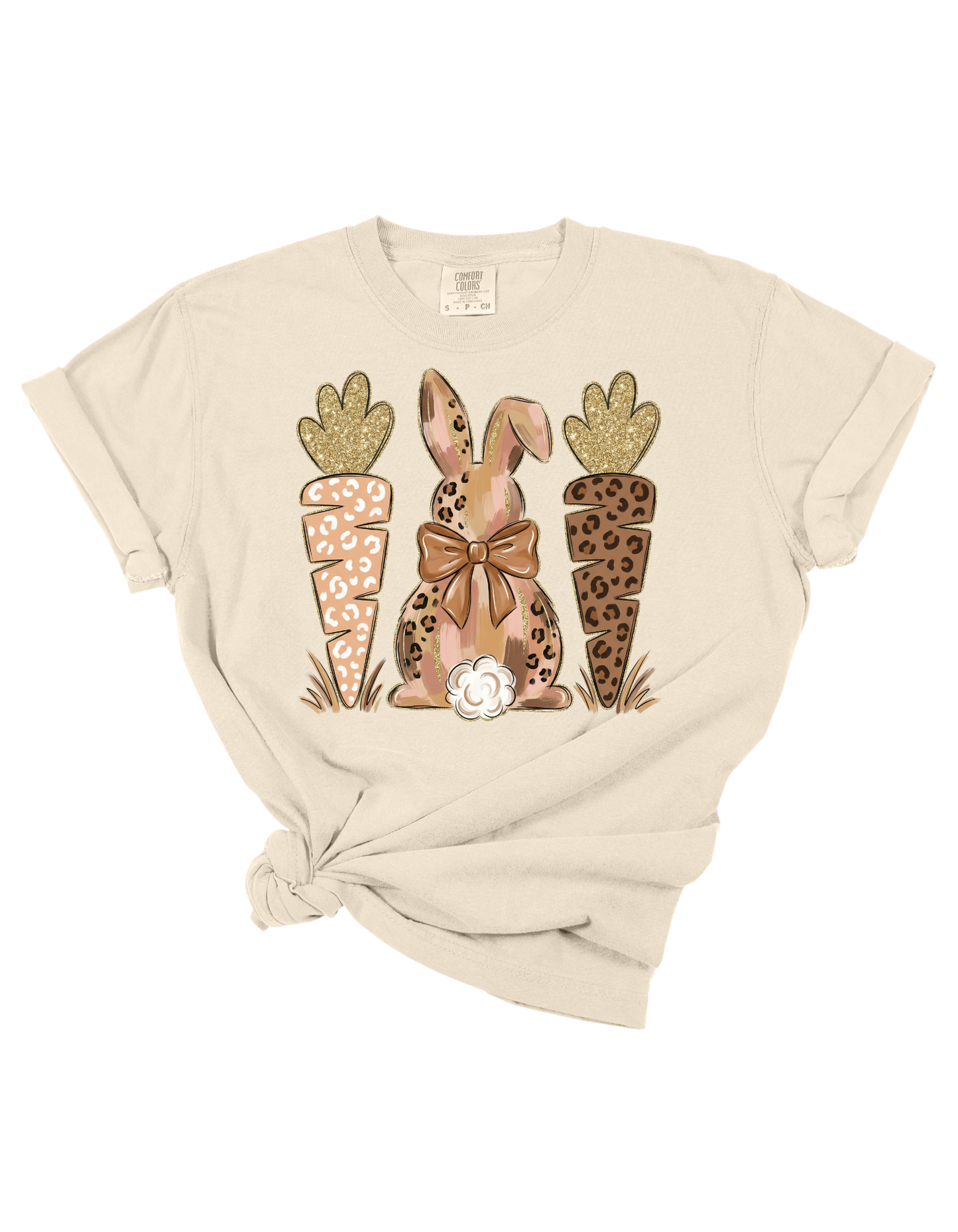 Leopard Bunny & Carrots Tee