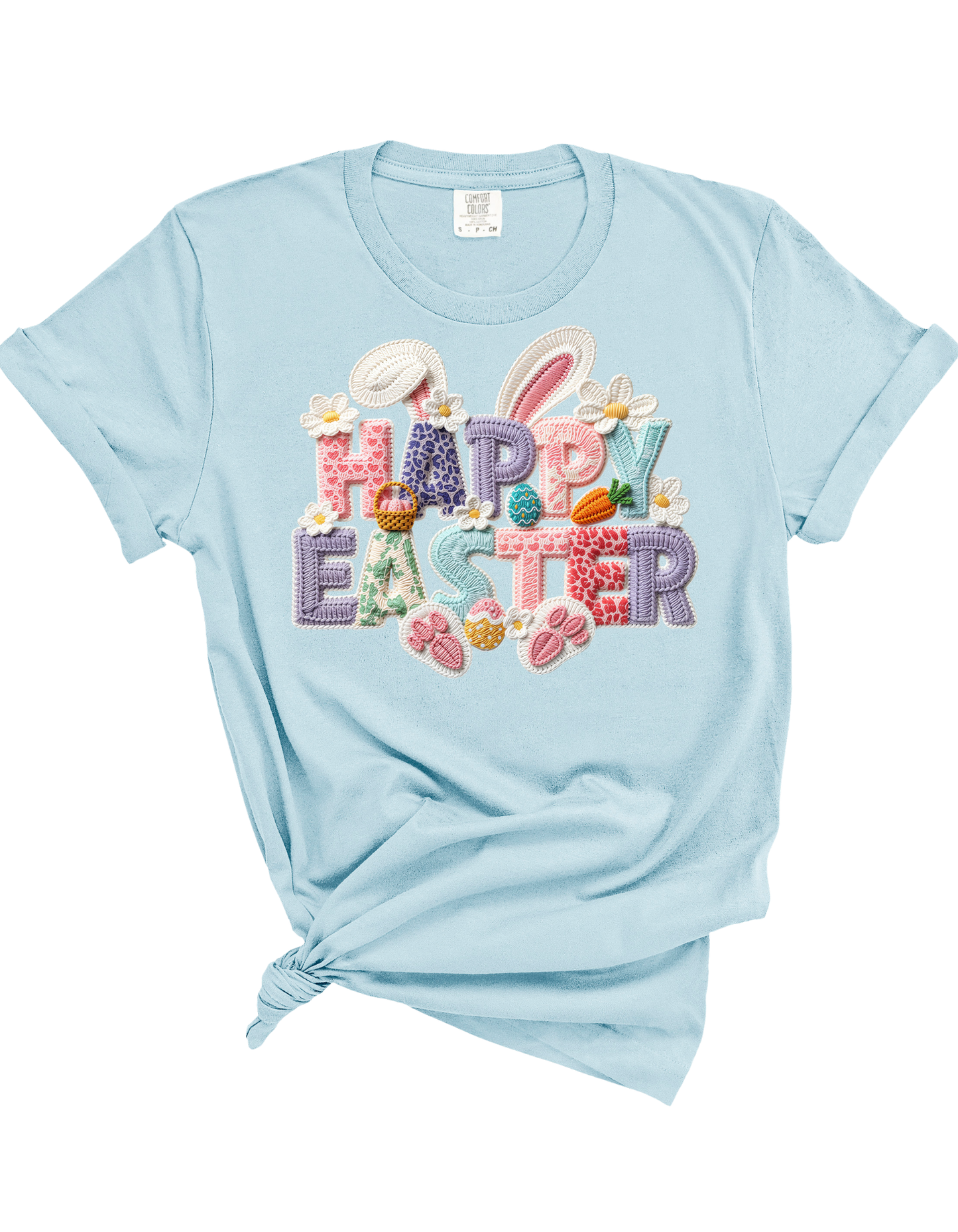 Faux Yarn Happy Easter Tee