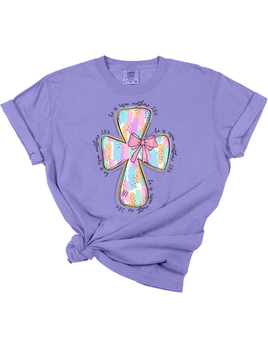 Matthew 28:6 Cross Tee