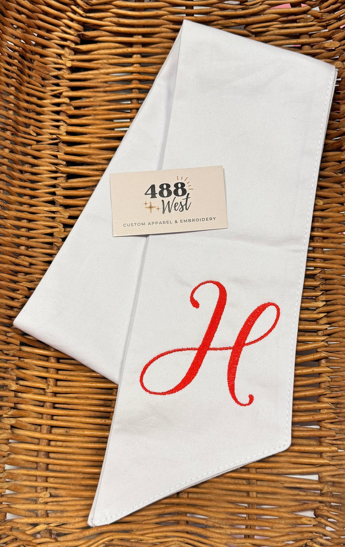 Custom Embroidered Wreath Sash