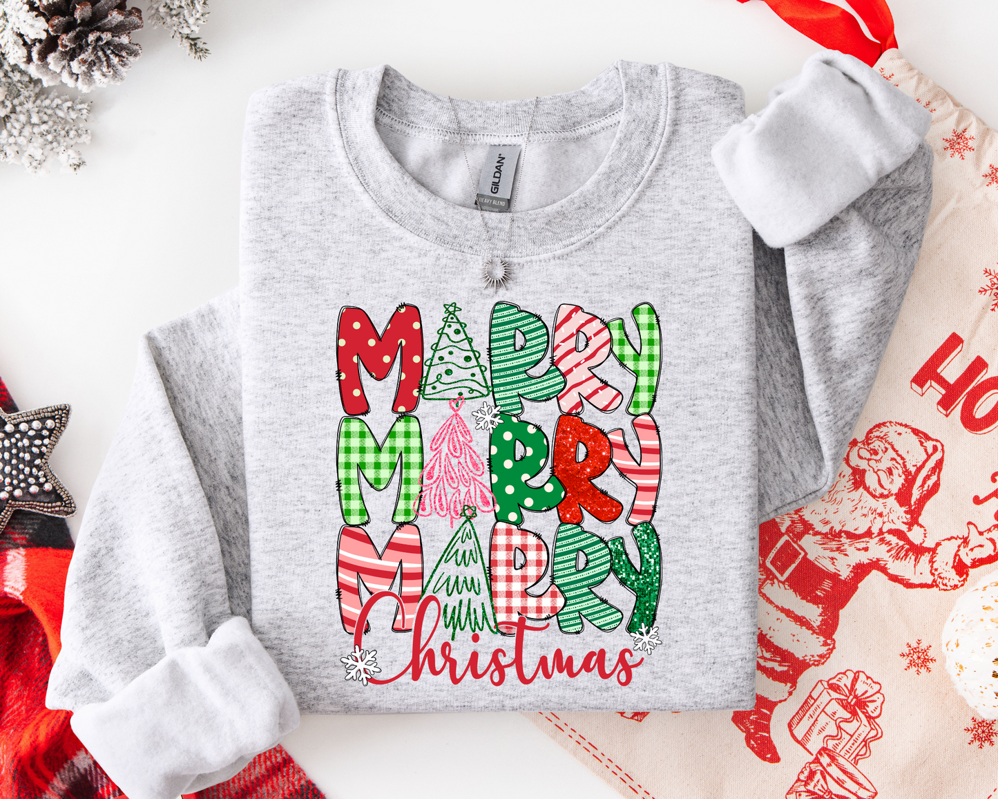 Merry Merry Merry Christmas Sweatshirt