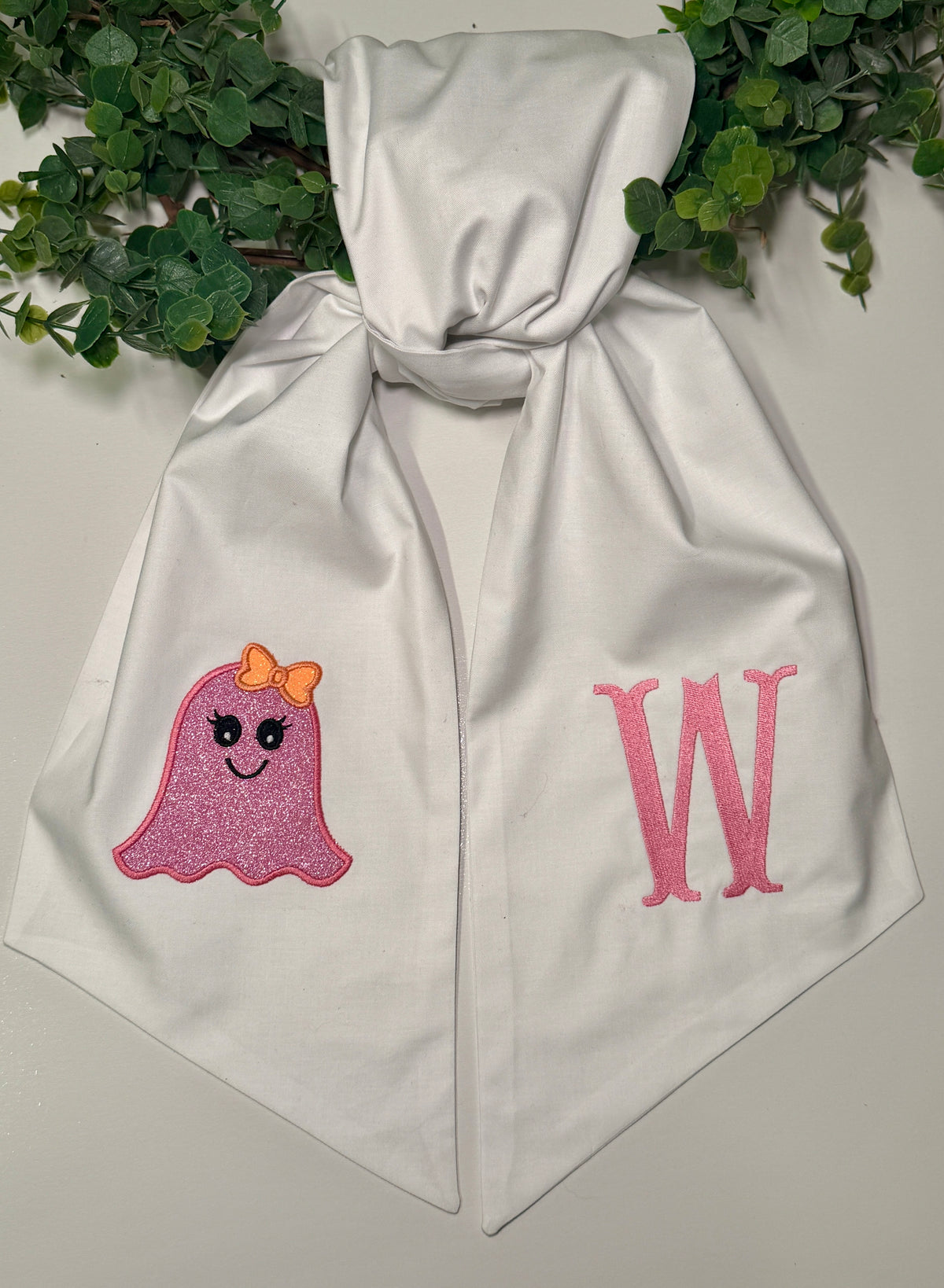 Custom Embroidered Wreath Sash