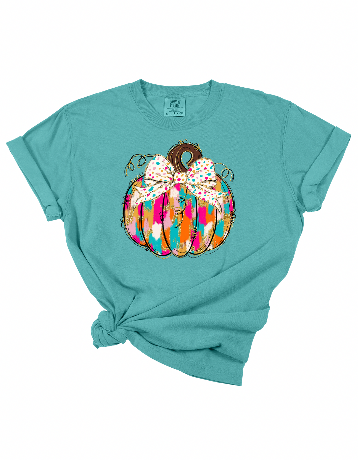 Spotted Bow Pumpkin Tee