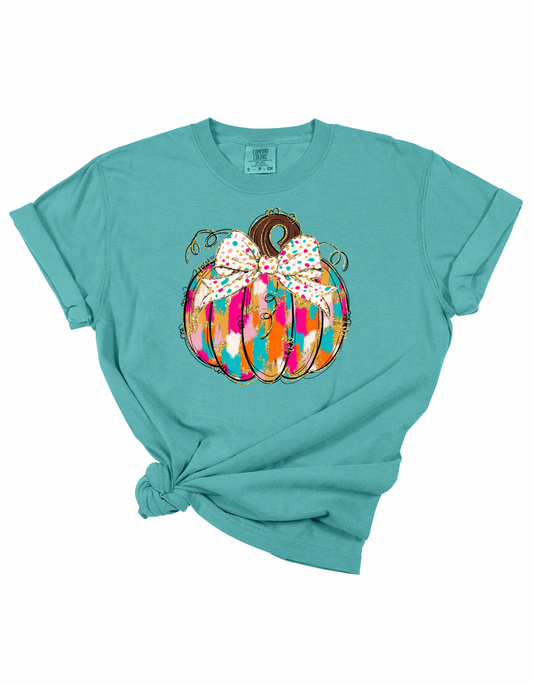 Spotted Bow Pumpkin Tee