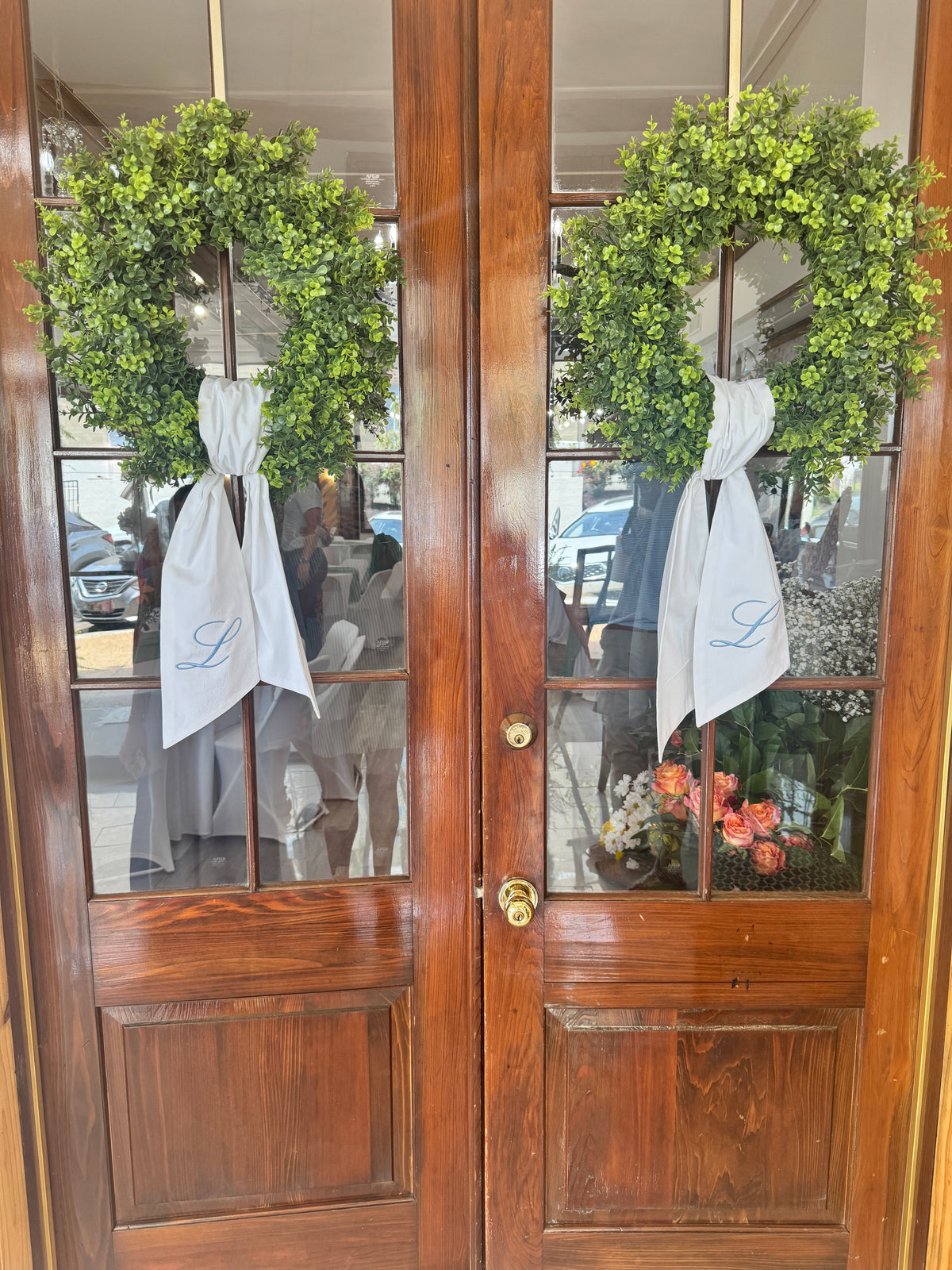 Custom Embroidered Wreath Sash