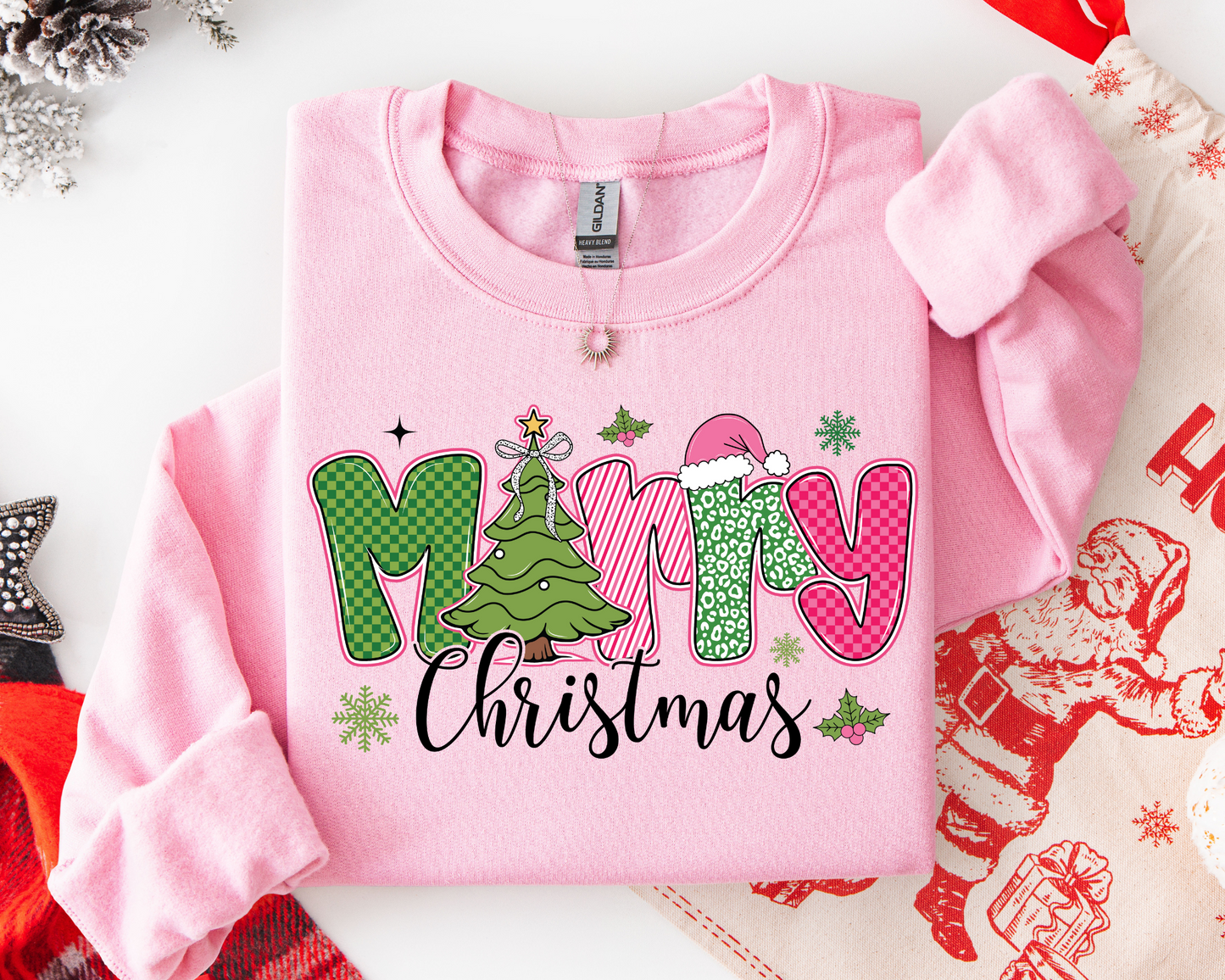 Checkered Merry Christmas Sweatshirt