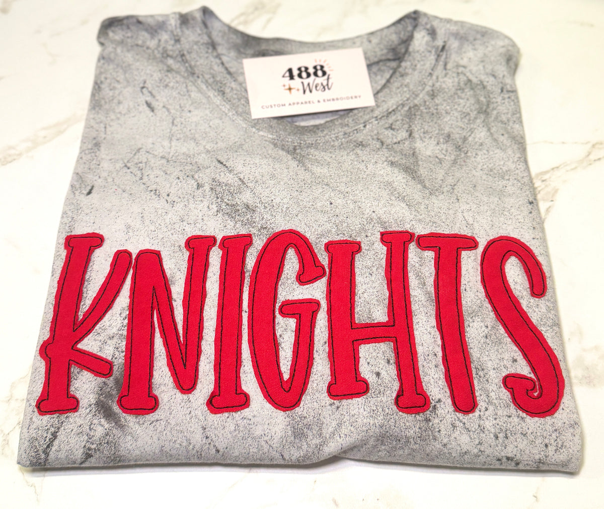 Rough Cut Embroidered Appliqué T-Shirt