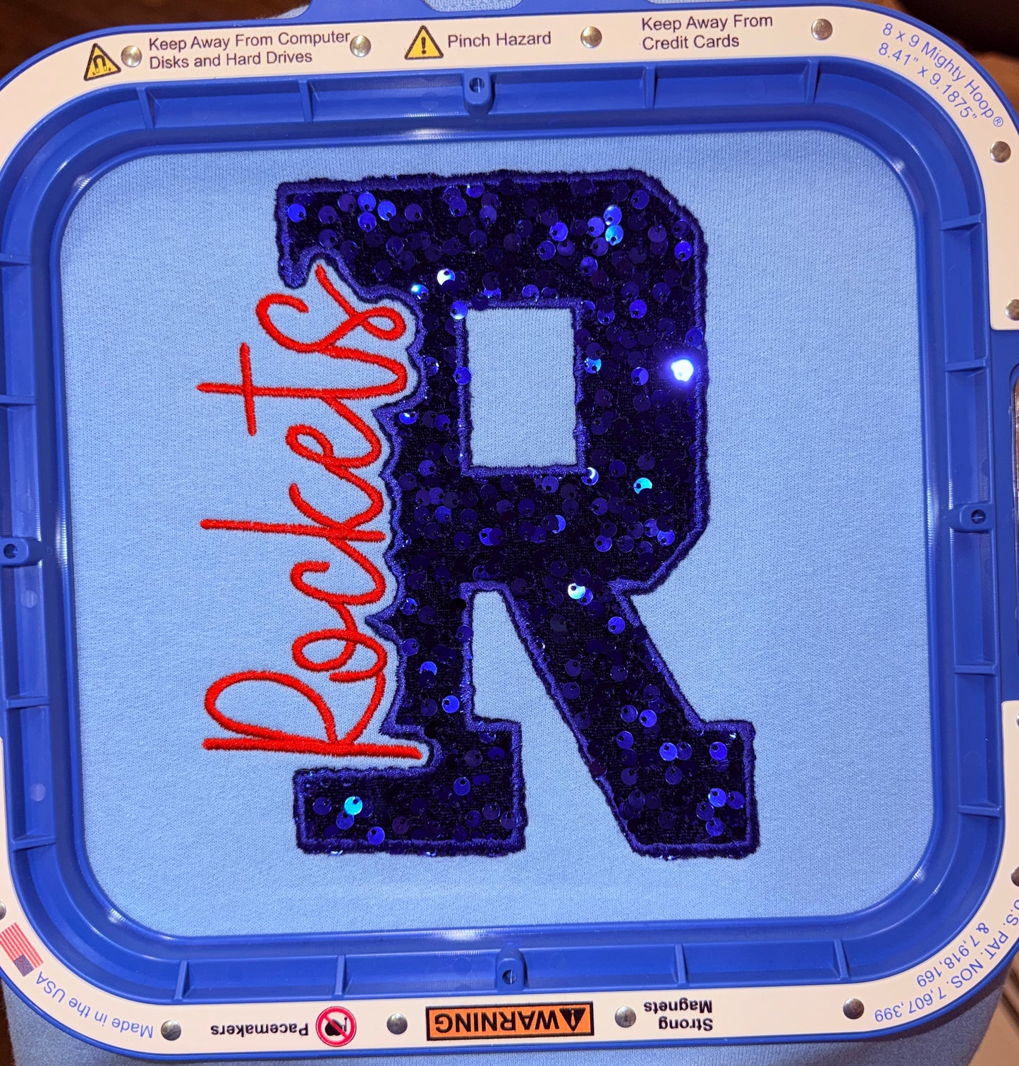 Custom Varsity Mascot Sequin Appliqué Sweatshirt