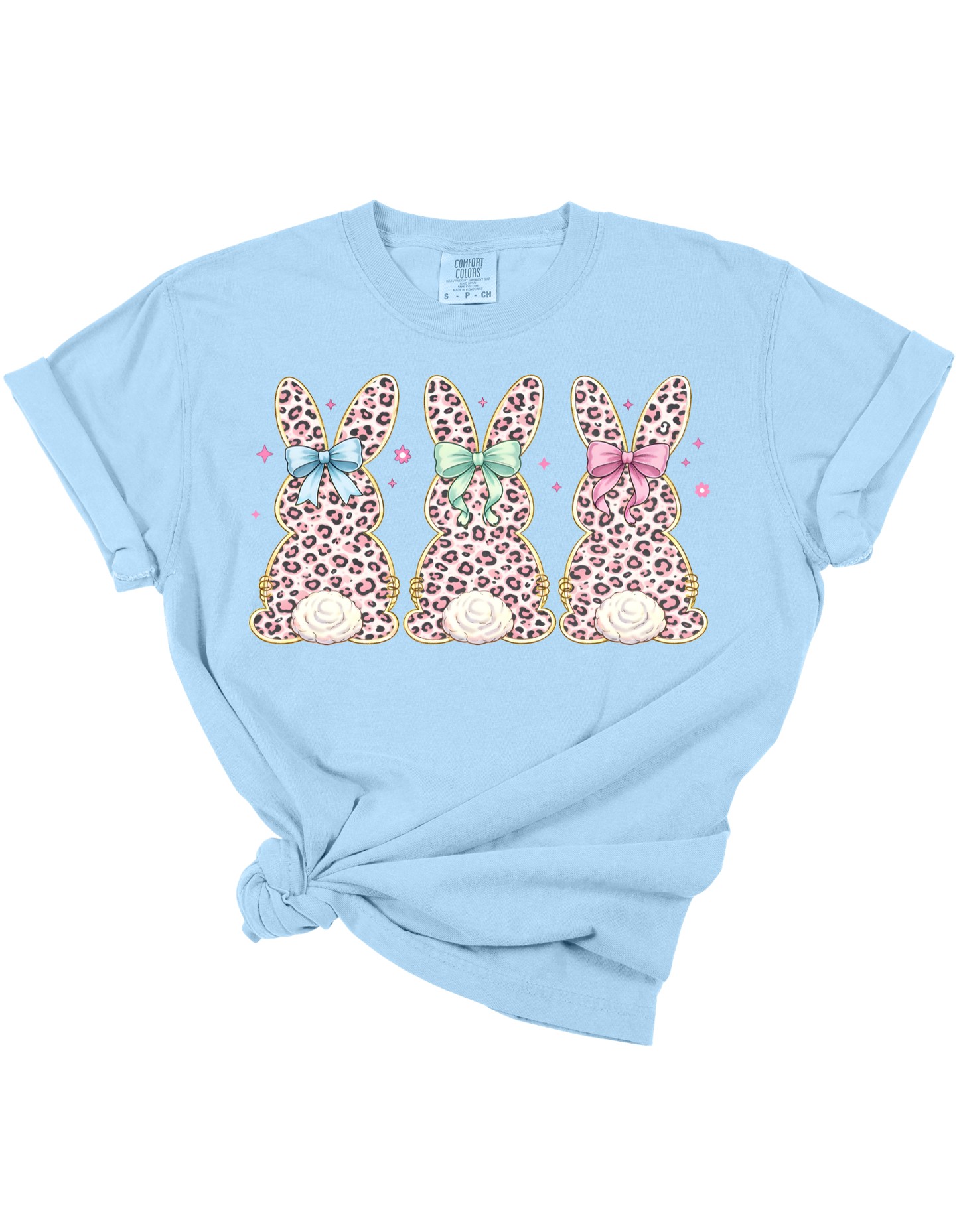 Pink Leopard Bunnies Tee