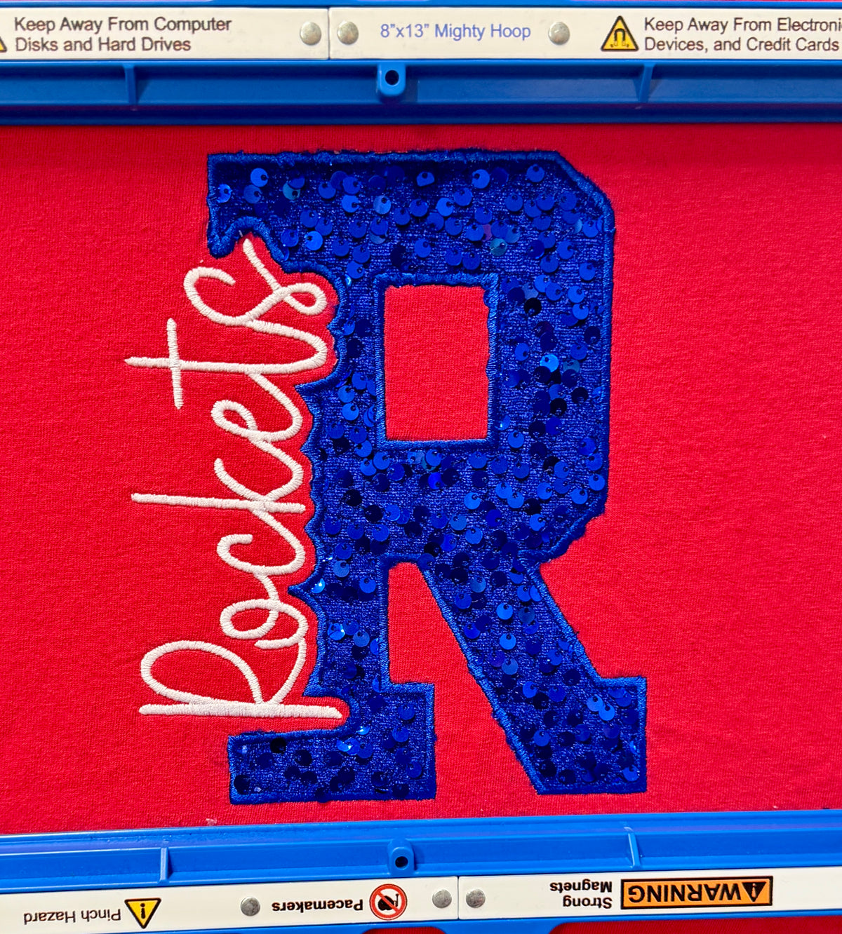 Custom Varsity Mascot Sequin Appliqué T-shirt