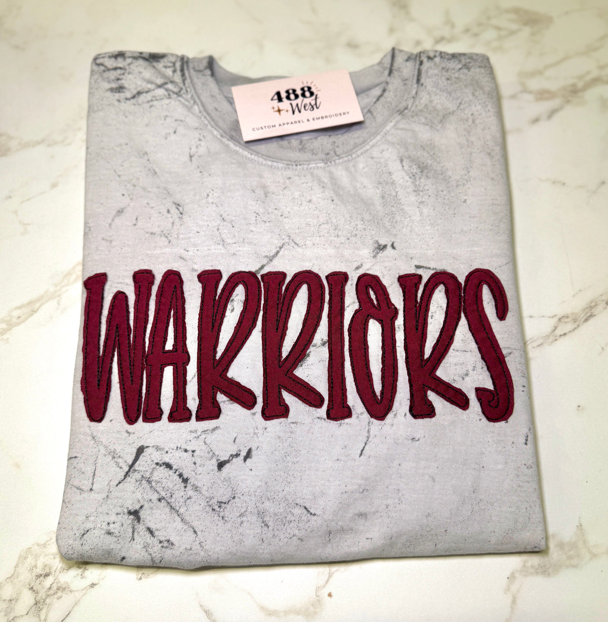 Rough Cut Embroidered Appliqué T-Shirt