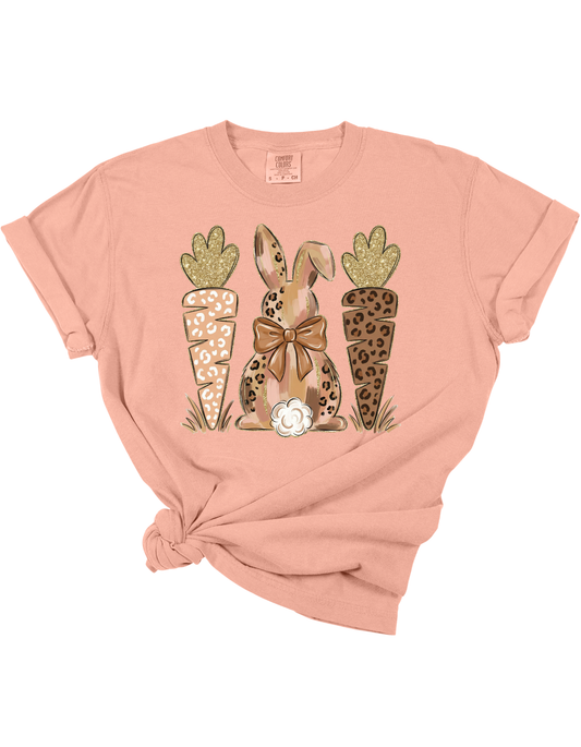 Leopard Bunny & Carrots Tee