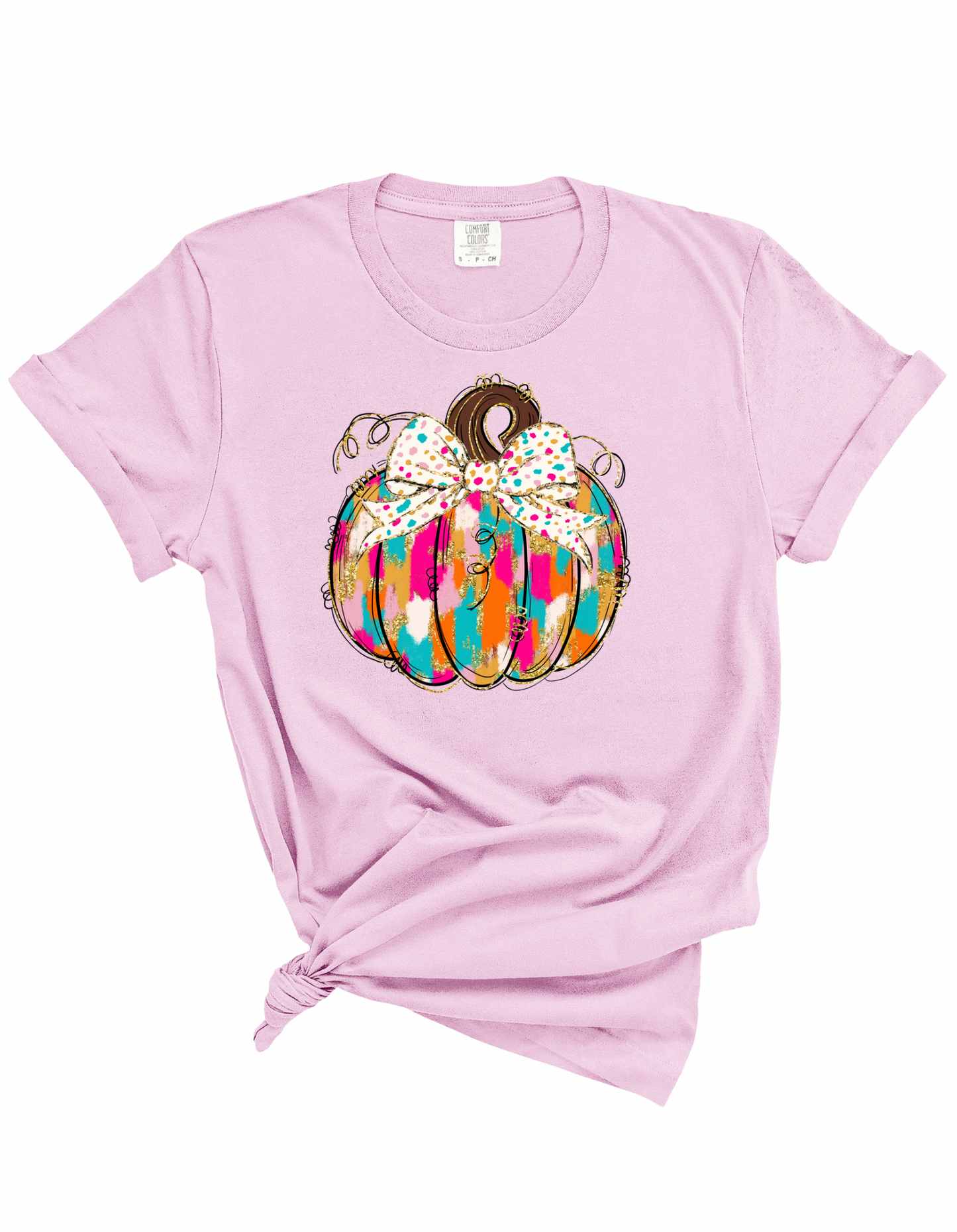 Spotted Bow Pumpkin Tee