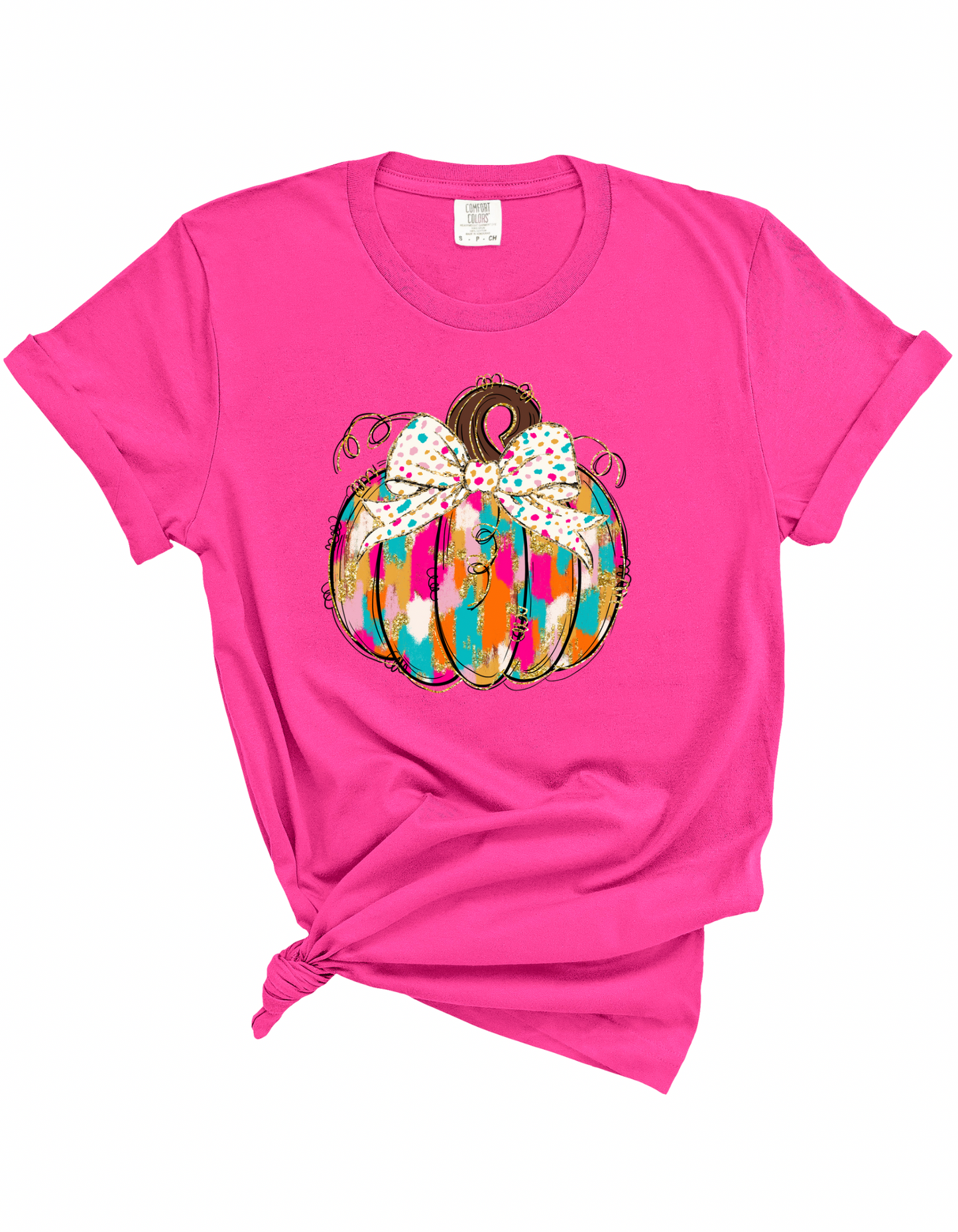 Spotted Bow Pumpkin Tee