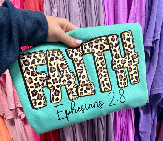 Faith Leopard Sweatshirt
