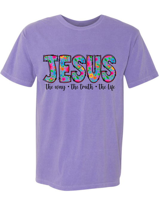 Floral Jesus Tee