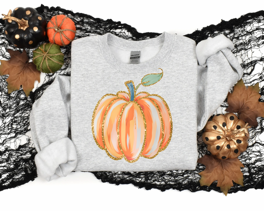 Glitter Pumpkin Sweatshirt
