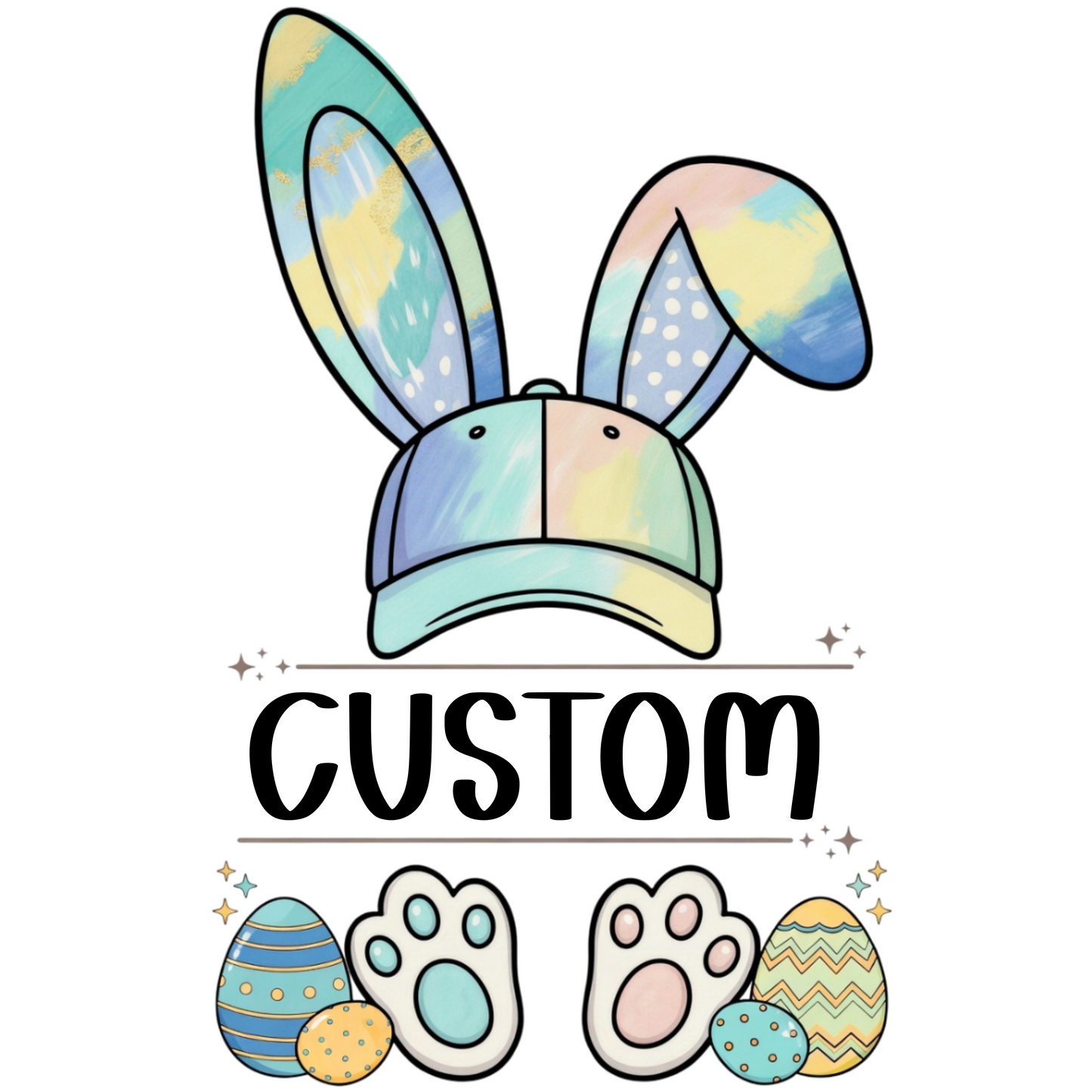 Custom Blue Bunny Tee