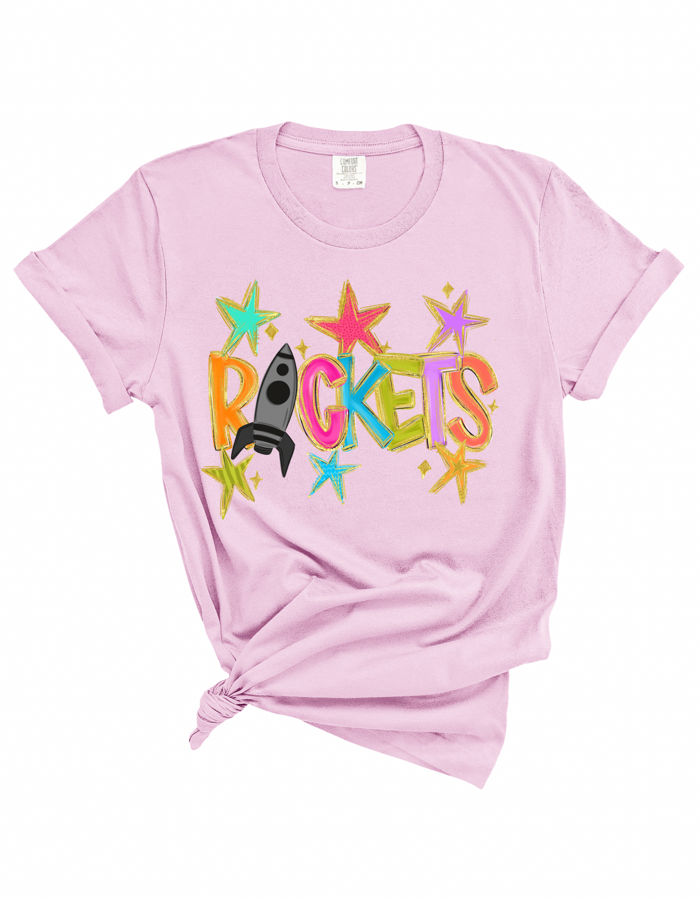 Neon Stars Rockets Tee