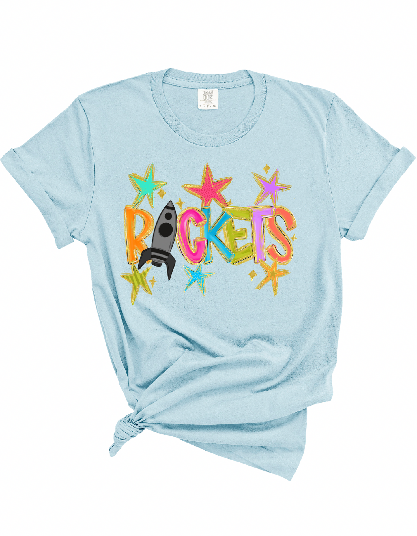 Neon Stars Rockets Tee