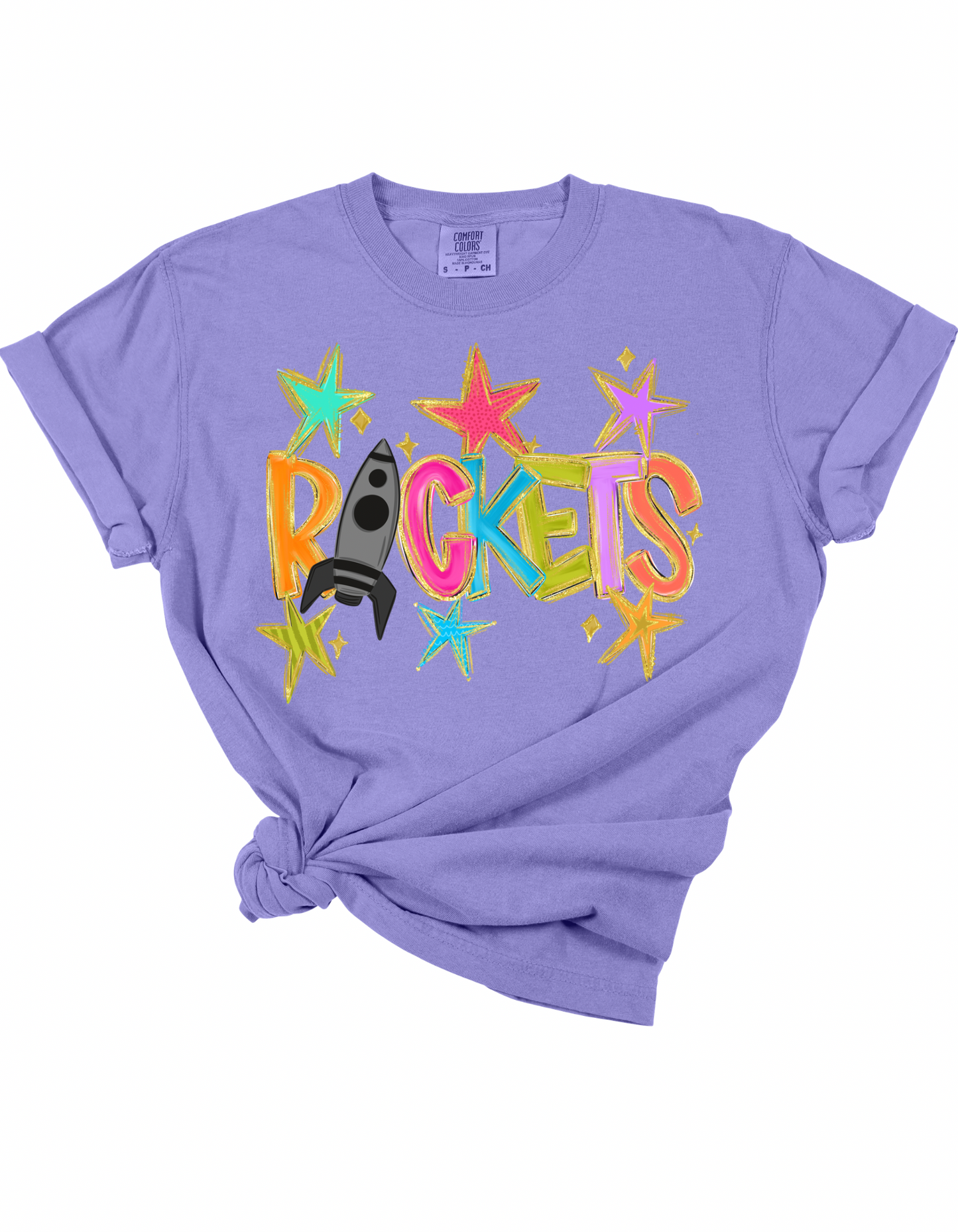 Neon Stars Rockets Tee