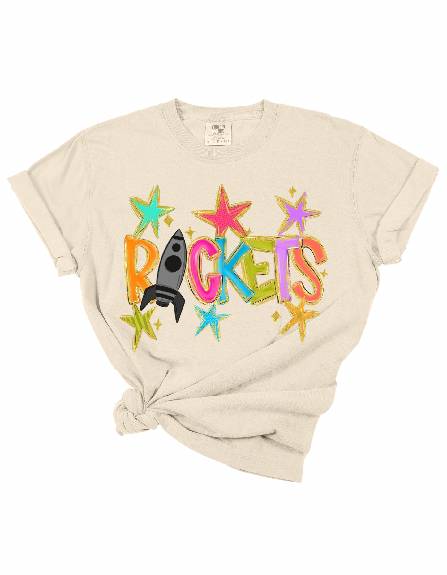 Neon Stars Rockets Tee